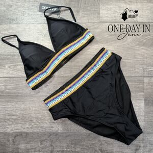 Aimage High Cut Bikini Swimsuit Size S